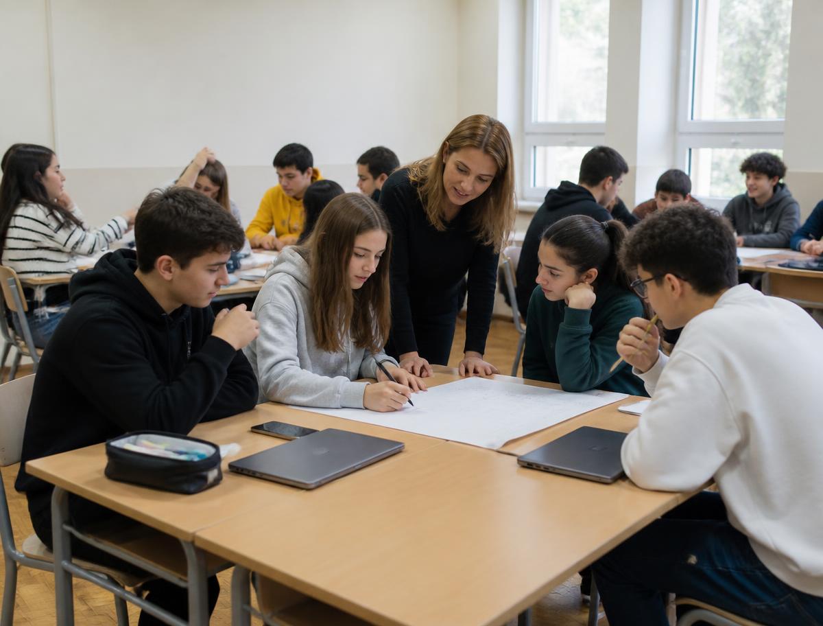 Ученици раде заједно у учионици школе Smartanac